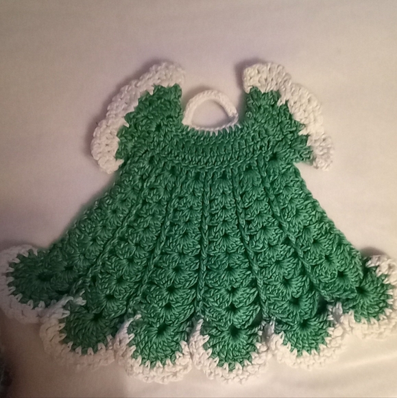 Kitchen 1950s Crochet Hot Mats Panties Bloomers Dress Basket vintage 5 pcs - Picture 3 of 10